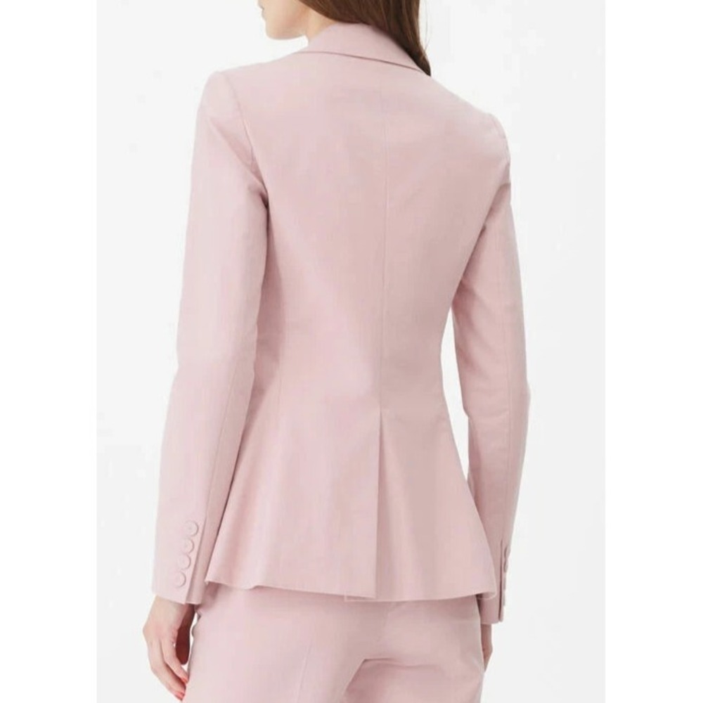 Rebecca Taylor Tailored Blazer Jacket Cotton Stretch Career Office Womens Size 8 - Picture 11 of 16